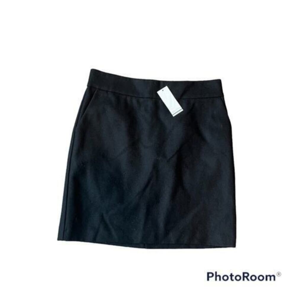 New Nautica wool blend black mini skirt